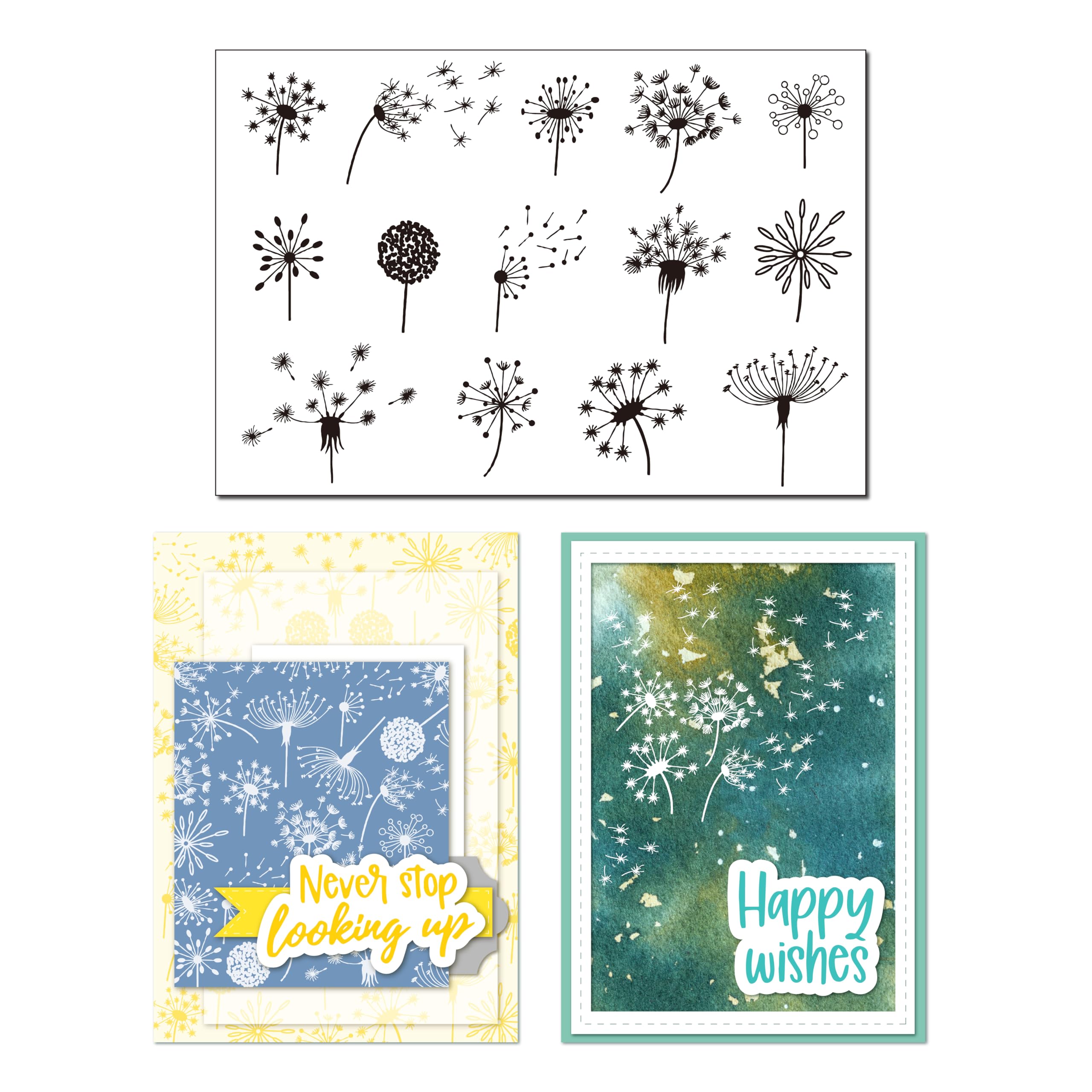 Arrietty Different Types Dandelion Stamp Rubber Clear Stamp/Seal Scrapbook Decorative Card Making Clear Stamps