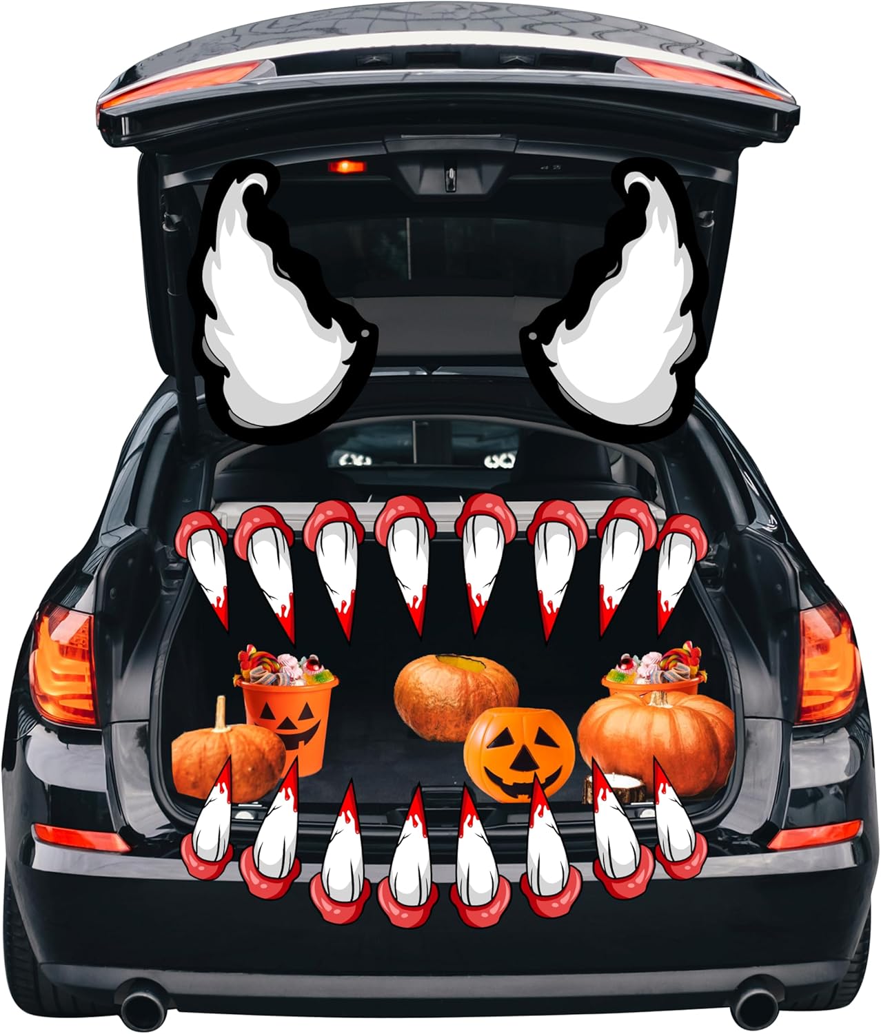 Garage Door Decorations - TYHJOY Halloween Trunk or Treat Car Decorations Kit, Monster Halloween Car Decor for Car SUV Garage Door Entryway Archway Decorations Halloween Outdoor Decorations