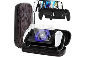 QUAGGY 3-in-1 Accessoris Kit Compatible with Playstation Portal, EVA Carrying Case for PS Portal with Silicone Protective Cover with stand