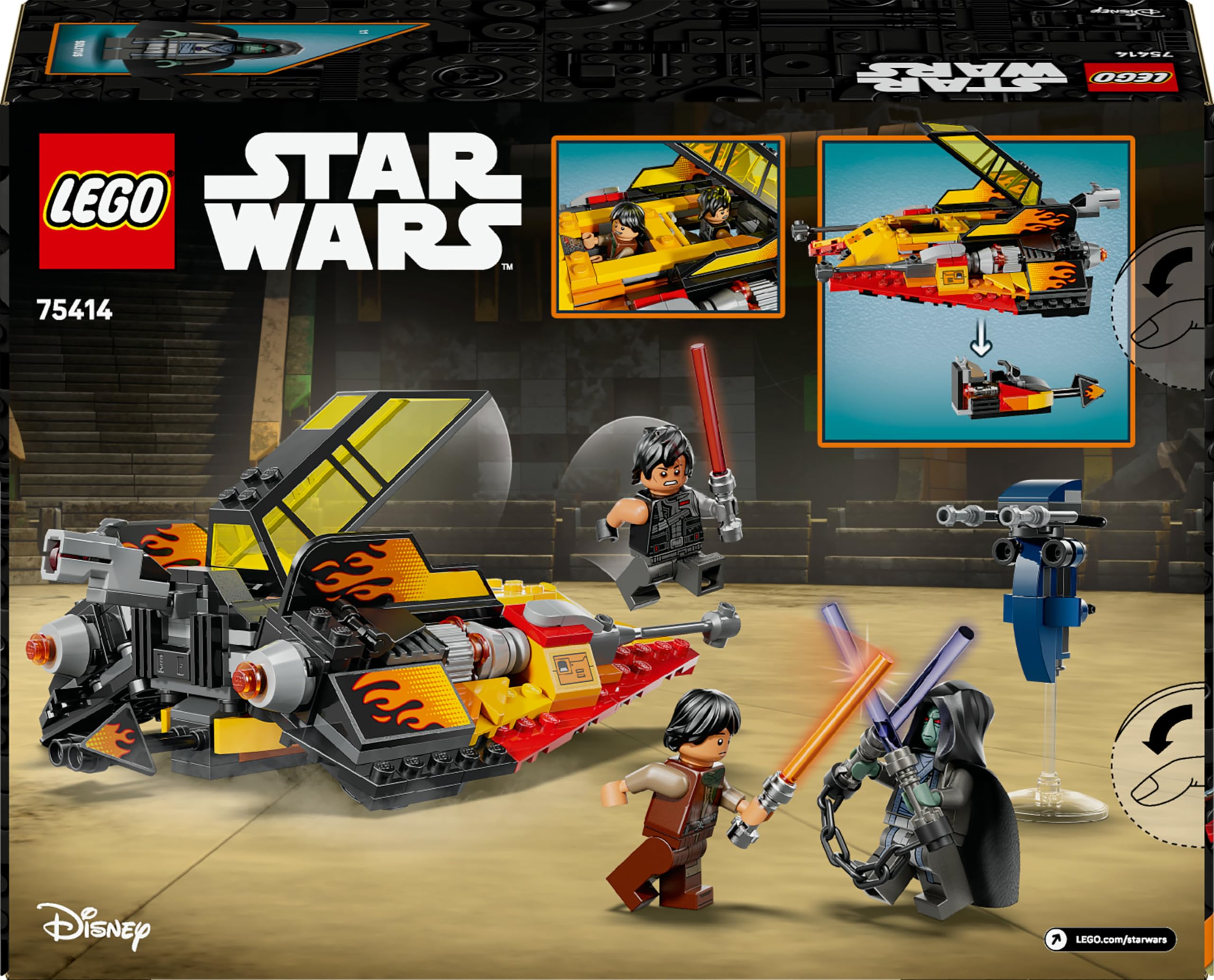 LEGO Star Wars The Force Burner Snowspeeder – Spielzeug zum Bauen und Sammeln mit 3 Minifiguren mit Lichtschwertern & Speederbike - Geschenk für Jungen ab 7 Jahren & Rebuild The Galaxy Fans - 75414 10