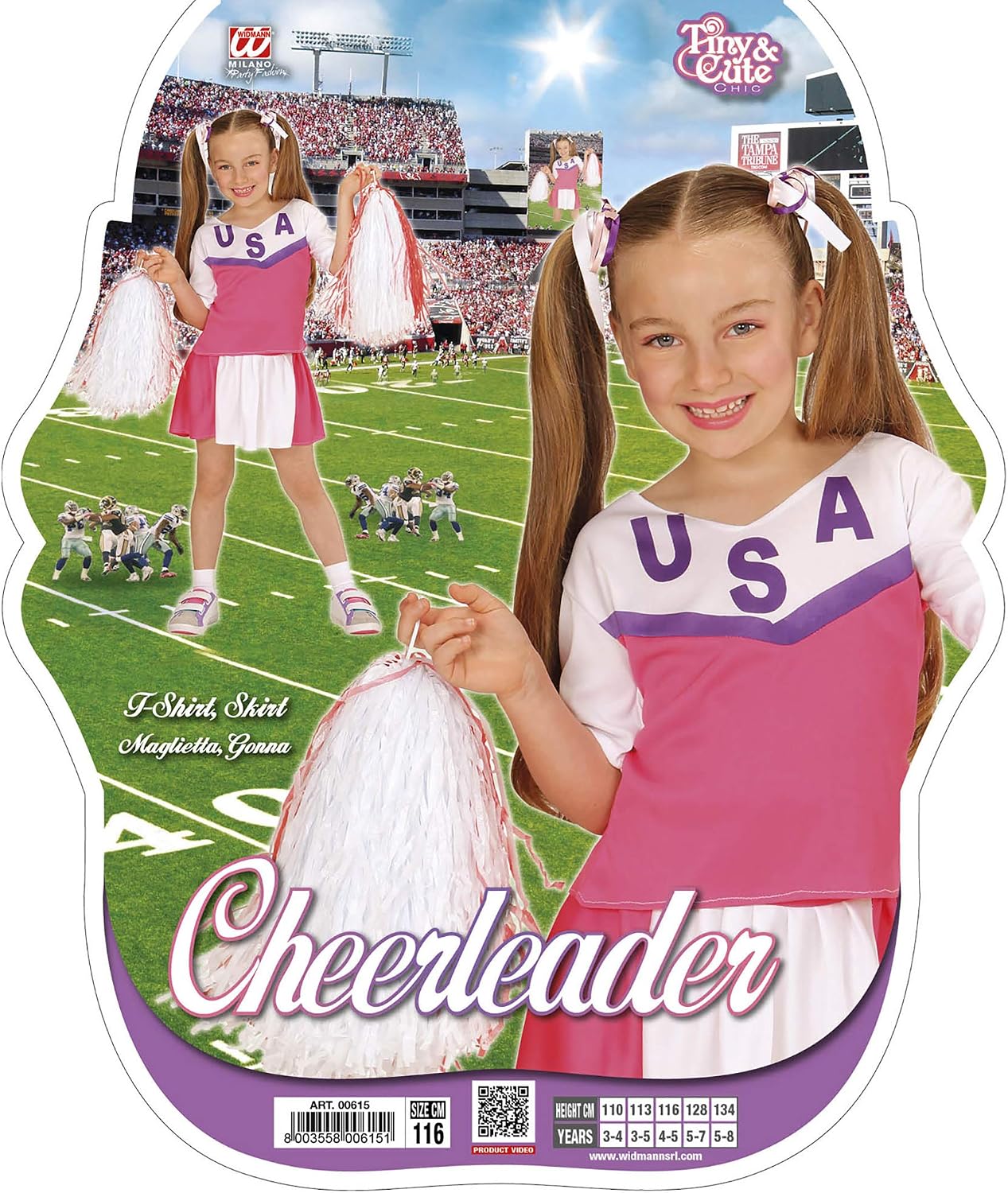 "CHEERLEADER" (T-shirt, skirt) - (128 cm / 5-7 Years), Pink - Image 5
