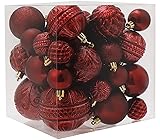 Christmas Ball Ornaments Wine Red Christmas Tree