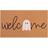 Halloween Outdoor Door Mat, Spooky Ghost Welcome Mat for Front Door | 17 x 29 Inch, Halloween welcome mat, ghost outdoor mat, outdoor Halloween mats for front door, spooky front door mat