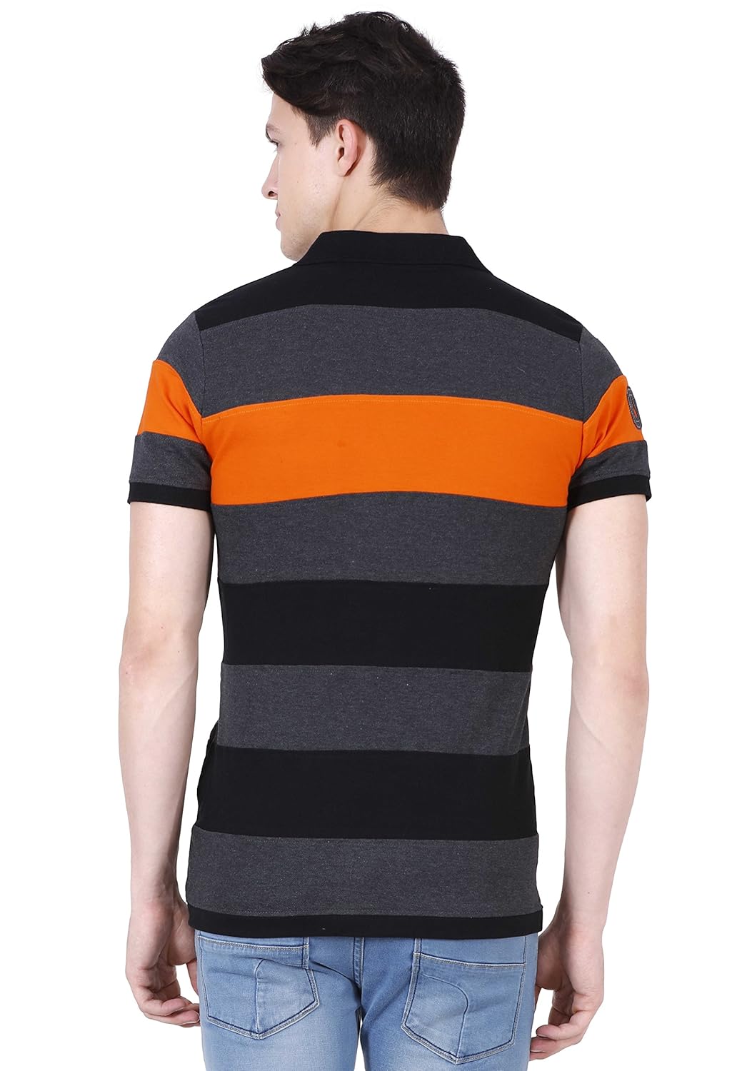 fanideaz men's striped regular fit polo