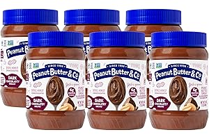 Peanut Butter & Co. Dark Chocolatey Dreams Peanut Butter, Non-GMO Project Verified, Gluten Free, Vegan, 16 Ounce (Pack of 6)