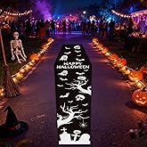 Cayivran Hallway Washable Runner Rug,2 * 9.8Ft Soft Non-Slip Kitchen Rug,Holiday Fall and Winter Decorations,Washable Rug,Suitable for Horror-Themed Party Hallway Living Room Bedroom