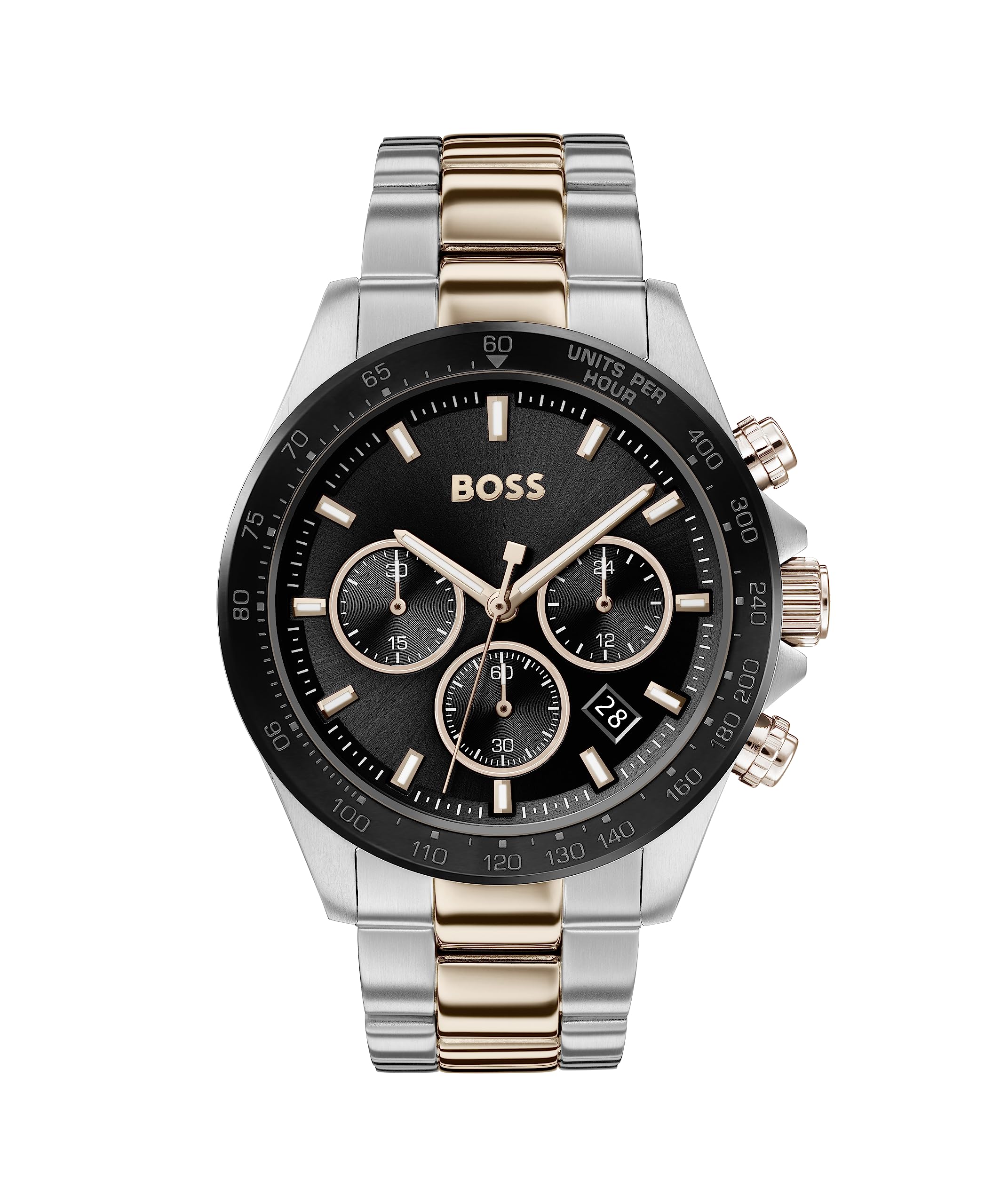 BOSS Chronograph Quartz Watch for Men HERO Collection with Two-Tone Stainless Steel Bracelet - 1513757