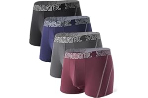 Separatec Mens Underwear Rayon Made from Bamboo Underwear Men, 3.5-Inch Legs Breathable Trunks for Men, 3-4 Pack