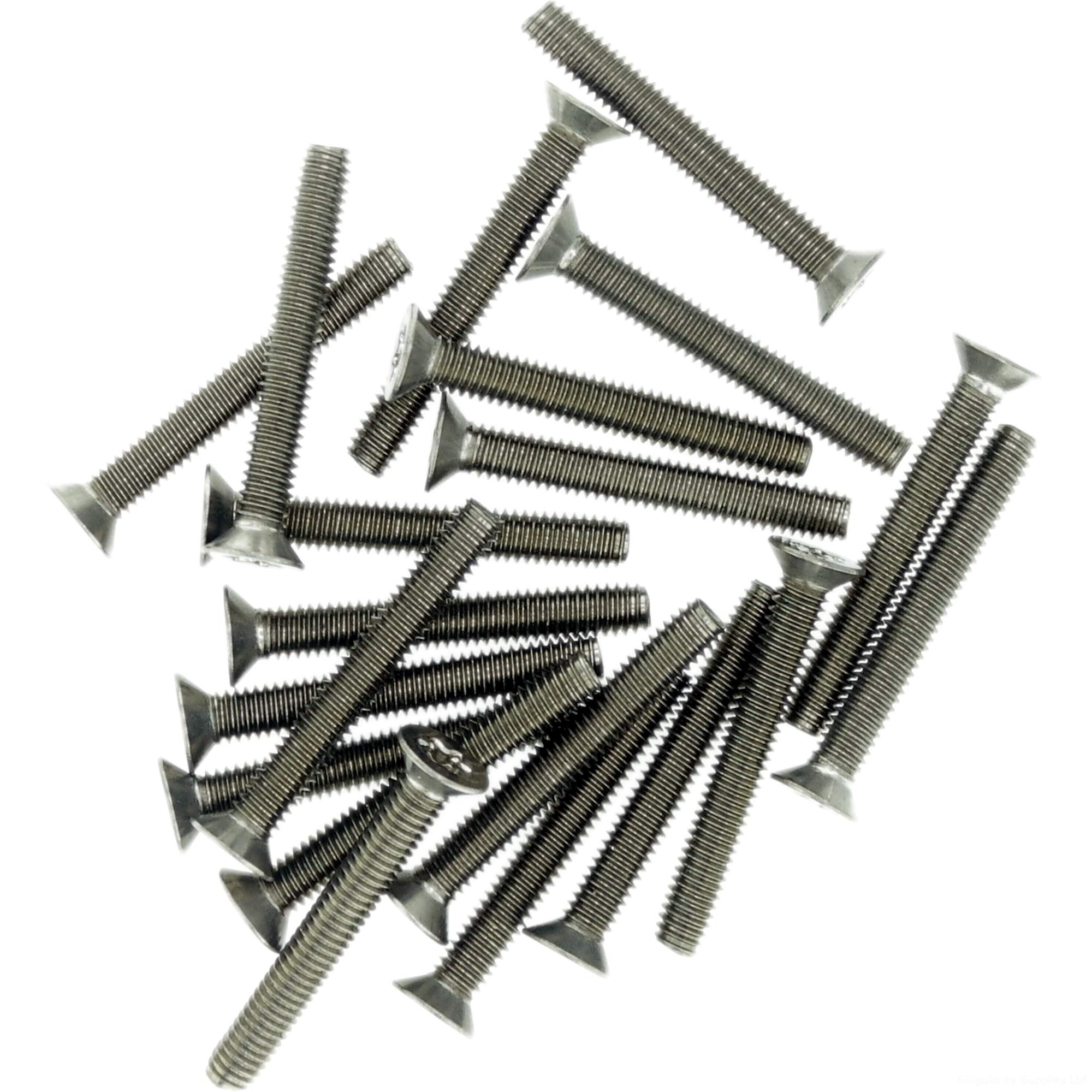 M4 (4mm x 6mm) TX Socket Countersunk Thread Rolling Screw - Stainless Steel (A2) (Pack of 20)