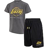Ultra Game NBA boys Nba Official Super Soft Game Time T-shirt & Shorts Set