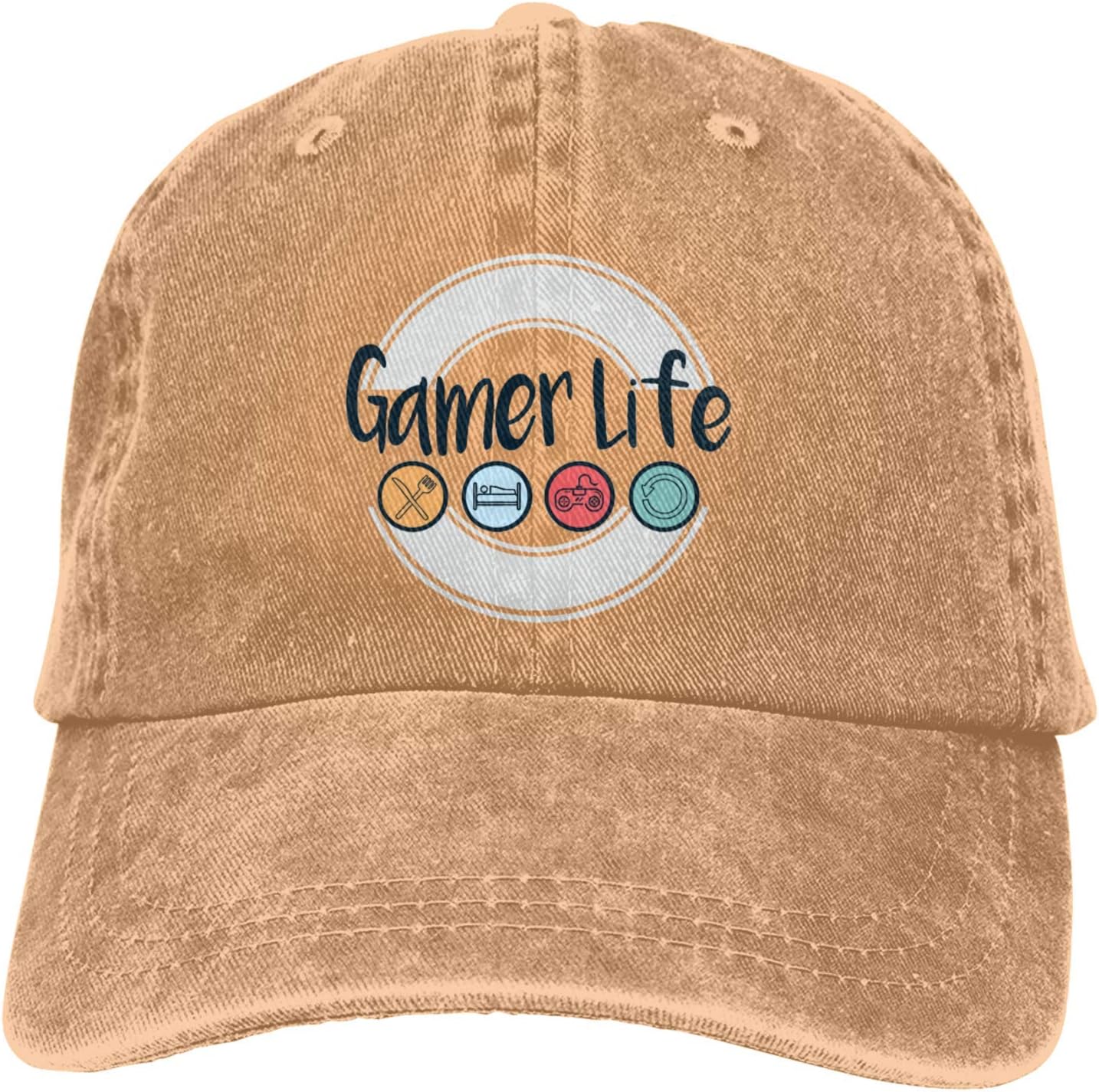 The Life of a Gamer Hat Gorra de béisbol con bordado vintage