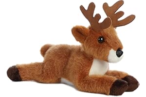 Aurora® Adorable Mini Flopsie™ Deer Stuffed Animal - Playful Ease - Timeless Companions - Brown 8 Inches