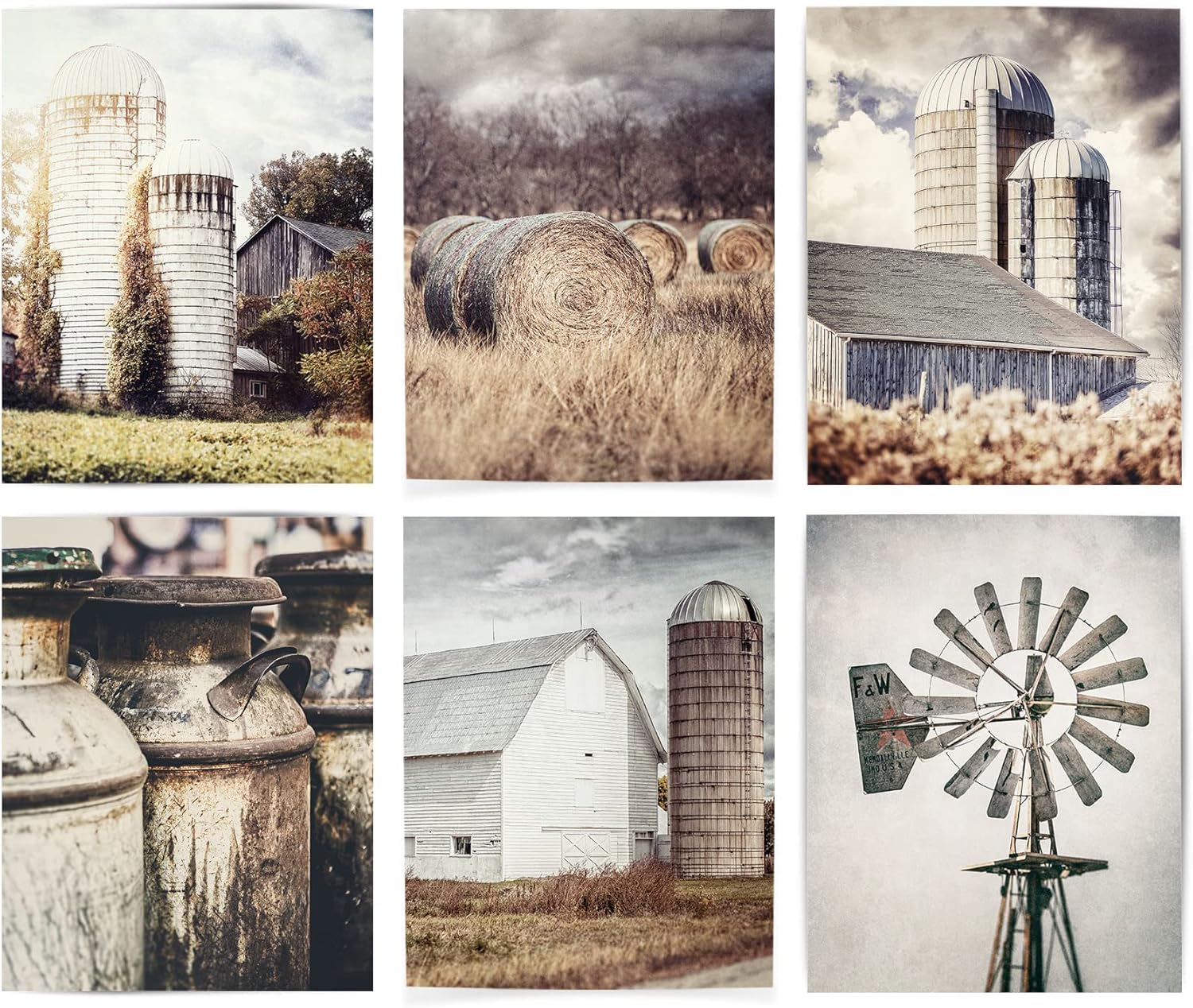 Photographs - LISA RUSSO FINE ART - Farmhouse Wall Art Set of 6 Unframed 5x7