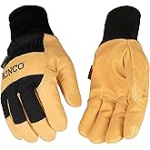 Kinco 1928KW Thermal Lined Grain Pigskin Leather Palm Work Glove with Knit Wrist