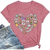 Bookish Gifts for Women Reading Shirts for Women I Love Books Tshirt Book Lovers Graphic Tee Tops