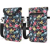 Flap Closure Secure Cell Phone Bag with Card Pocket for iPhone &amp; Samsung | Neoprene Cell Phone Sleeve Pouch Case Bag with Crossbody Strap Lanyard for iPhone 17/16/15/14 Pro Max, Samsung S25, Pixel 10