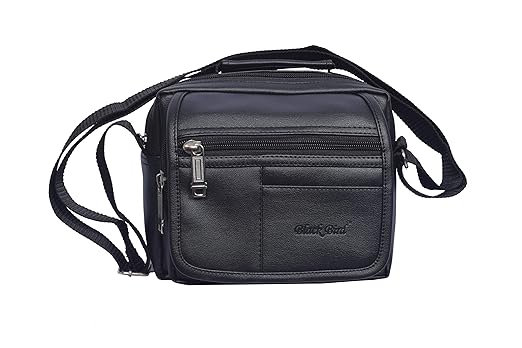 Black Bird Handmade Synthetic Leather 9 Inch - Cross Over Shoulder Messenger Bag