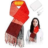 KLADNDER Heated Scarf For Women Men Usb Rechargeable Heated Scarf Portable & Adjustable Neck Warmer