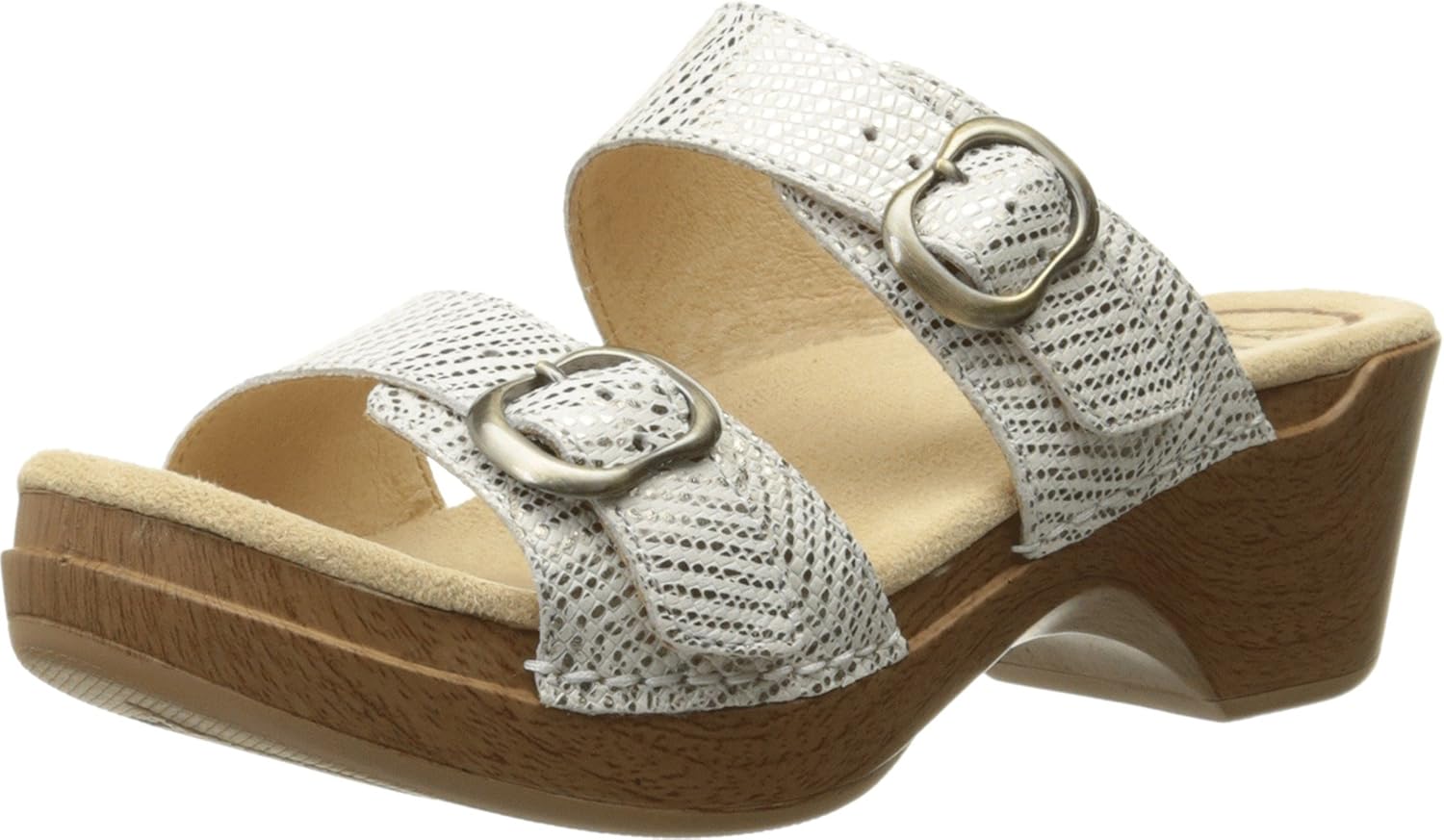 Dansko Women's Sophie Black Stained Glass Wedge Sandal -- Review more details here | Womens 