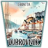 Dubrovnik Croatia Sticker 4 Inch City Travel Souvenir Destination - Waterproof Vinyl Decal for Laptop Water Bottle Car Tumbler - Durable Aesthetic Long-Lasting Stickers for Adults ID44990