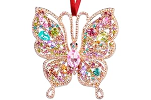 ANLEMIN Butterfly Christmas Ornaments 2022 Butterfly Gifts for Women Butterfly Decorations for Christmas Tree, Butterflies Keepsake Hanging Decor Ornament(Colorful)