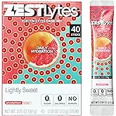 Sugar Free & 0 Calorie Electrolyte Hydration Packets, 40 Sticks Lightly Sweet & Salty Grapefruit Electrolyte Powder Drink Mix, Daily Liquid Hydration IV Flavors | 5 Vitamins | 5 Electrolytes