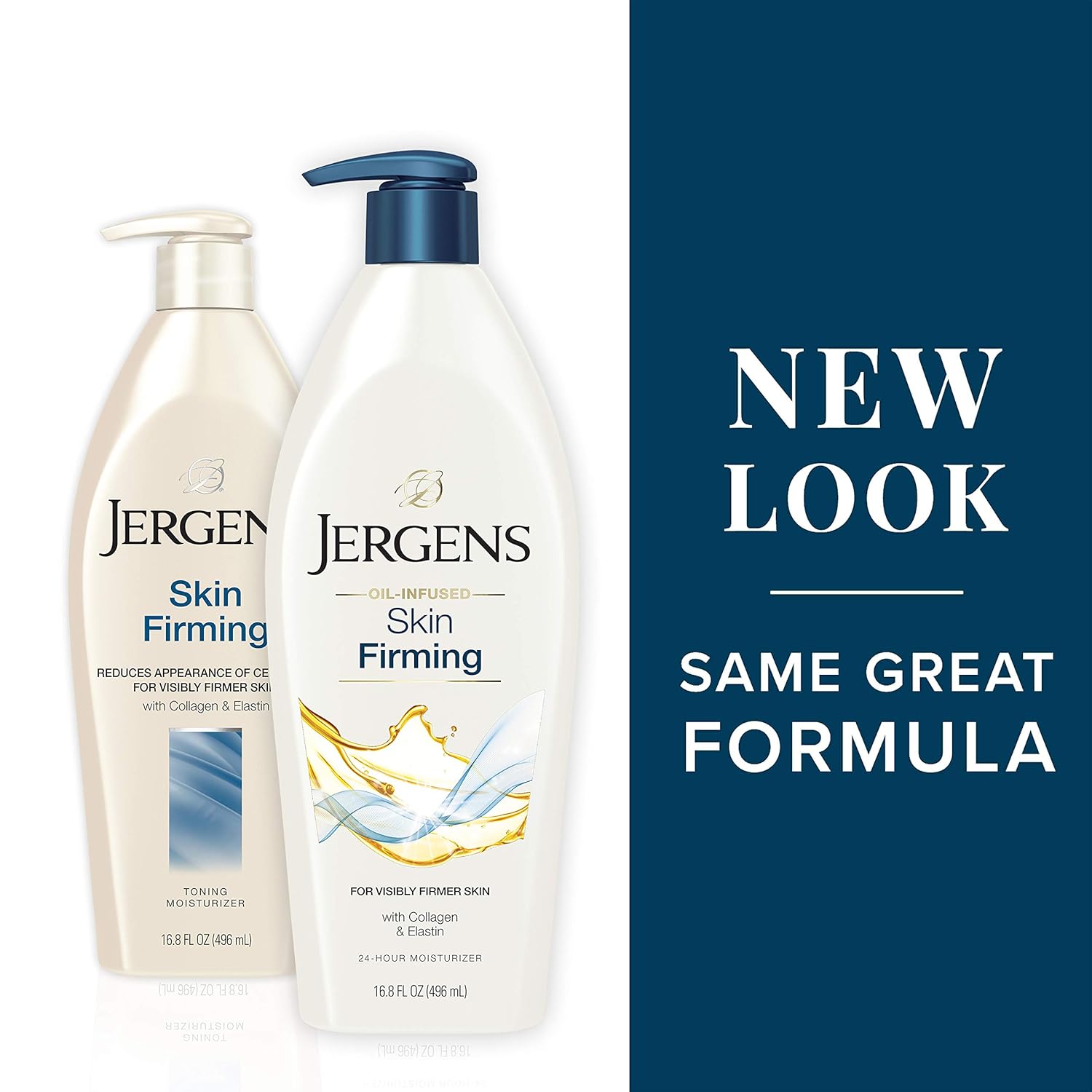Jergens Skin Firming and Toning Body Lotion, Moisturizer with Collagen and Elastin, Deep Moisture, for Dry Skin, Dermatologist Tested, 16.8 Fl Ounces : Beauty