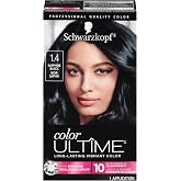 Schwarzkopf Color ULT&Icirc;ME&reg; 1.4 Sapphire Black Permanent Hair Dye | Covers grays for vivid color, Diamond brilliance shine, Fade-resistant up to 10 weeks, Suitable for all textures