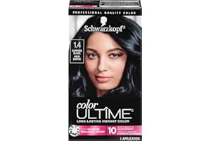 Schwarzkopf Color Ultime 1.4 Sapphire Black Hair Dye, Permanent Intense Black with Diamond Brilliance, Fade-Resistant, Covers Grays, All Hair Textures