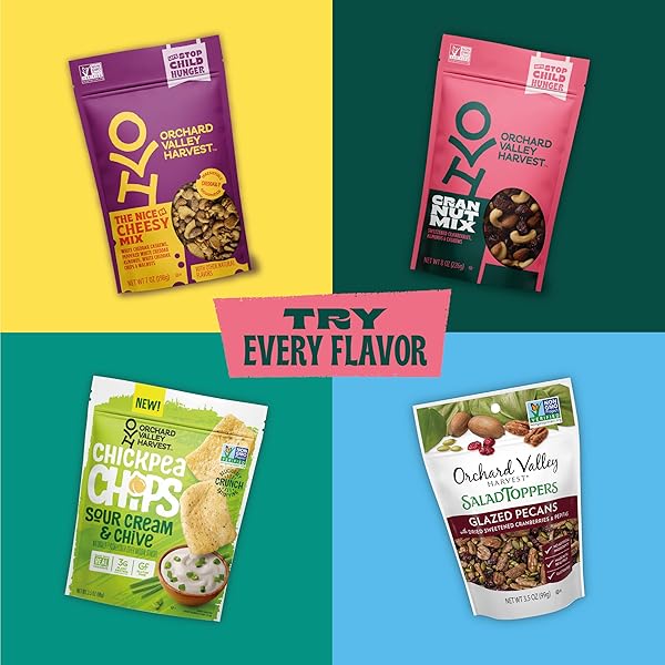 ORCHARD VALLEY HARVEST CRAN NUT TRAIL MIX, 1OZ NAGS (PACK OF 8), SWEETENED CRANBERRIES, ALMONDS, CASHEWS, GLUTEN FREE, TRAIL MIX INDIVIDUAL PACKS, SNACKS FOR ADULTS, 4G PLANT BASED PROTEIN PER SERVING