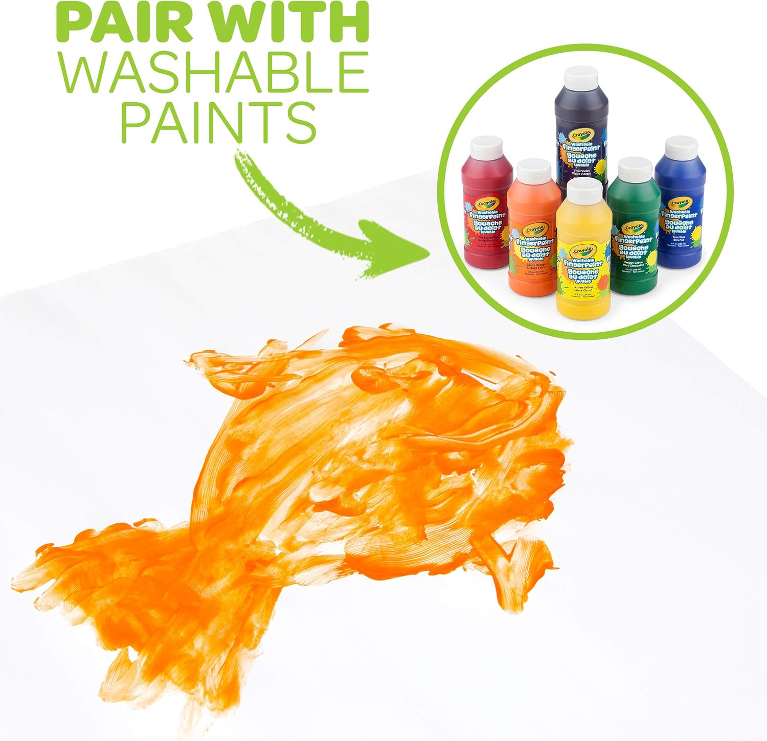 Crayola Giant Fingerpaint Paper, 25 Pages, 16" x 12" (99-3405): Toys & Games