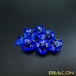 Bescon Mini Translucent Polyhedral RPG Dice Set