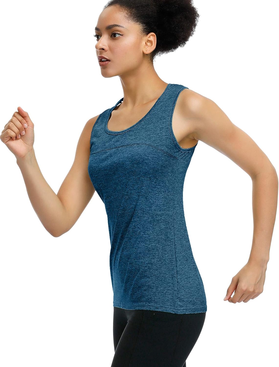 Romanstii Women's Yoga Tops Activewear Running Workouts Tank Tops Cross Back Sports Shirts Women Yoga Shirt: Clothing