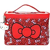 Bioworld Hello Kitty Bows Clear Plastic Printed Cosmetic Case