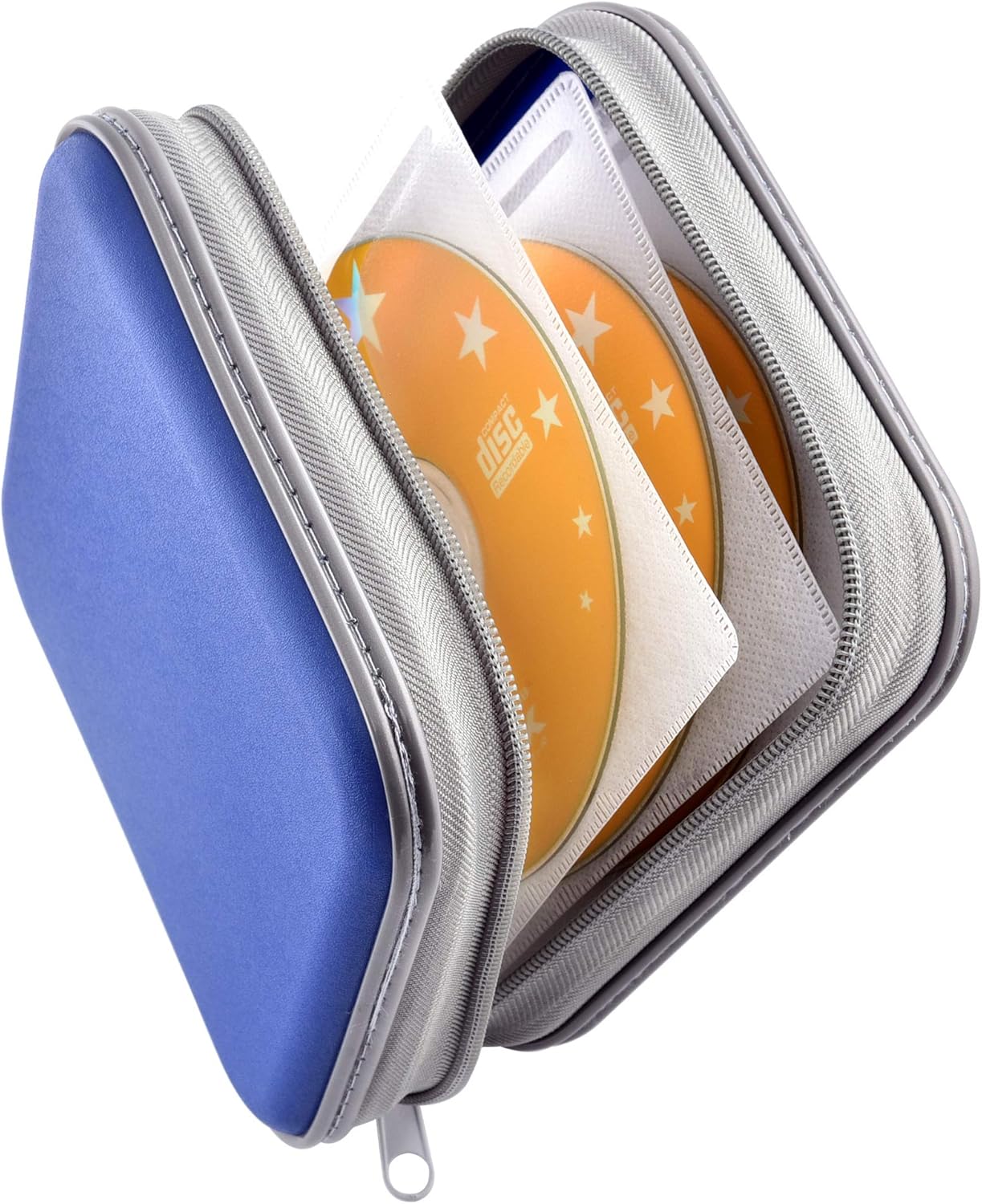 Bivisen CD Case, DVDS Wallet Holder, CD/DVD Case Wallet 40 Discs Heavy Duty Bag Binder Storage Booklet Album (Blue): Home Improvement