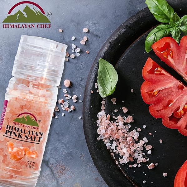 HIMALAYAN CHEF PINK SALT COARSE REFILLABLE GRINDER, 4.2 OUNCE (PACK OF 1)