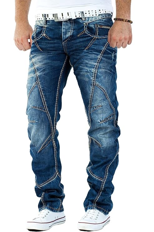 Cipo & Baxx Herren Jeans mit Dicken Nähte