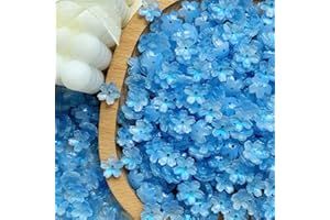 120Pcs 10mm Electroplate Transparent Glass Flower Beads AB Color Plating Floret Beads Caps Spacer for Clothing Decoration DIY