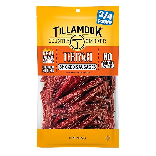 TILLAMOOK COUNTRY SMOKER REAL HARDWOOD SMOKED SAUSAGES, TERIYAKI,...
