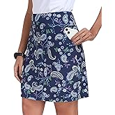 MoFiz Women's 20" Summer Knee Length Golf Skorts Athletic Skirts Casual Active Workout Sports Tennis Skirt with 4 Pockets