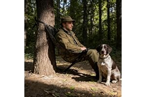 HEXIMANX Low Down Hunting Tree Mounted Seat for Turkey Hammock Chair,Camo Tree Camping Chair,Portable Hunting Saddle Stool (C