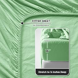 Shilucheng 100% French Linen Sheets - Queen Size