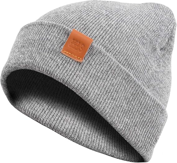 Rough Beanie Mutze Strickmutze Mit Echt Leder Veredelung Manufaktur13 M13 Amazon De Bekleidung