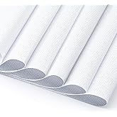 ZXIIXZ 6 Pcs Cross Stitch Fabric, 14 Count Embroidery Cloth White Classic Reserve Cross Stitch Cloth Supplies for Needlework,