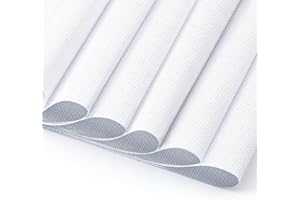 ZXIIXZ 6 Pcs Cross Stitch Fabric, 14 Count Embroidery Cloth White Classic Reserve Cross Stitch Cloth Supplies for Needlework,