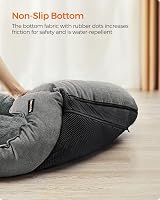 Feandrea Dog Bed Linen-Look Pet Bed with Raised Edges 70x55x21 cm Dark Grey view 5