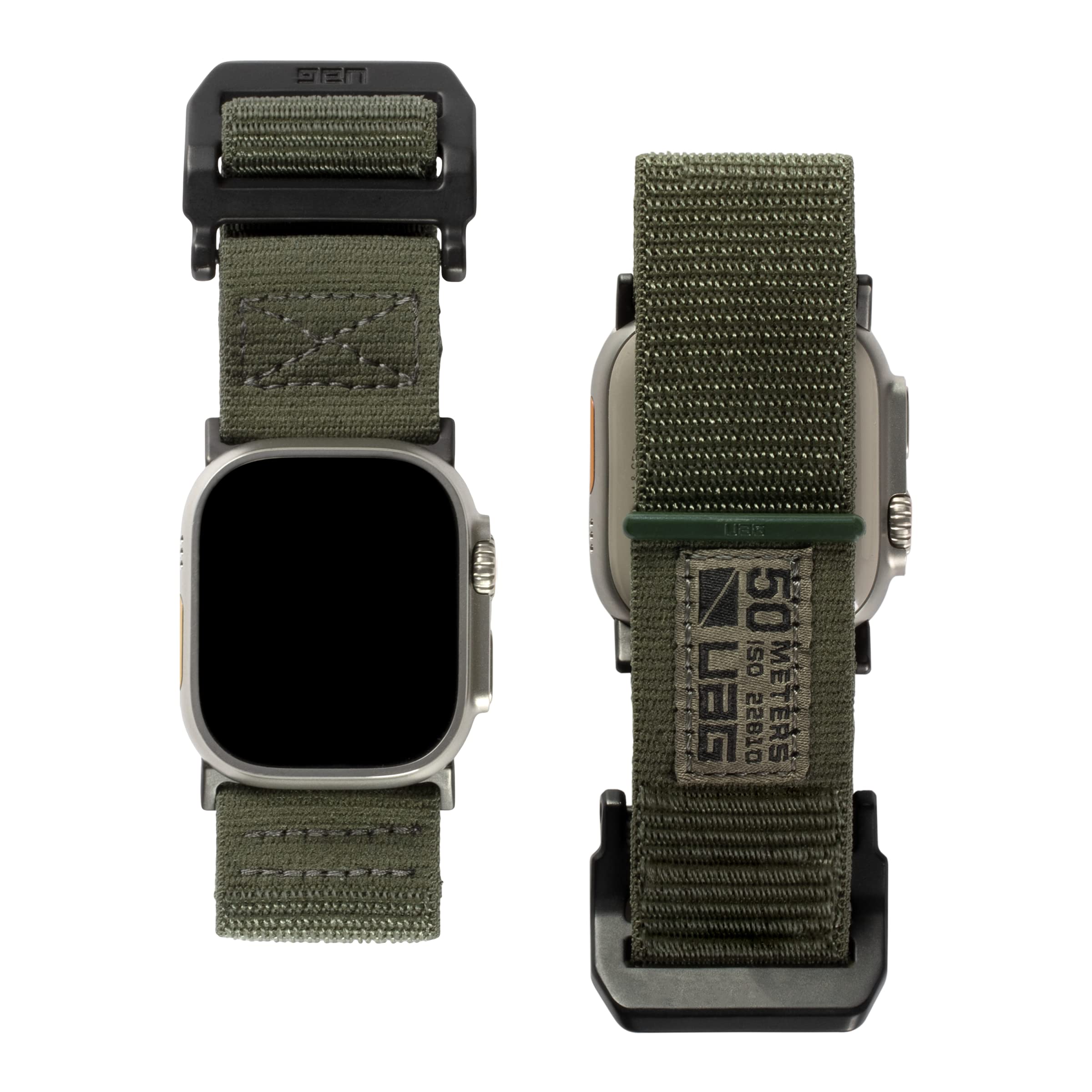 URBAN ARMOR GEAR UAG Compatible with Apple Watch Band 49/46/45/44mm iWatch Series Ultra 3/Ultra 2/Ultra/4-11/SE3/SE2/SE Active Sport Adjustable Replacement Strap, Foliage Green — image 1