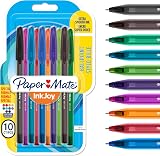 Paper Mate InkJoy 100ST Ballpoint Pens 1.0 mm Medium Point 10 Count Multicolor