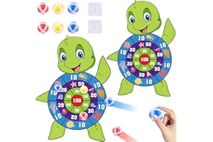 chiazllta 2 PCS Ocean Sea Party Games Sea Dart Board Throwing Game for Kids Turtle Dart Board Excellent Indoor Party Games Christmas Fun Gifts for Boys Girls
