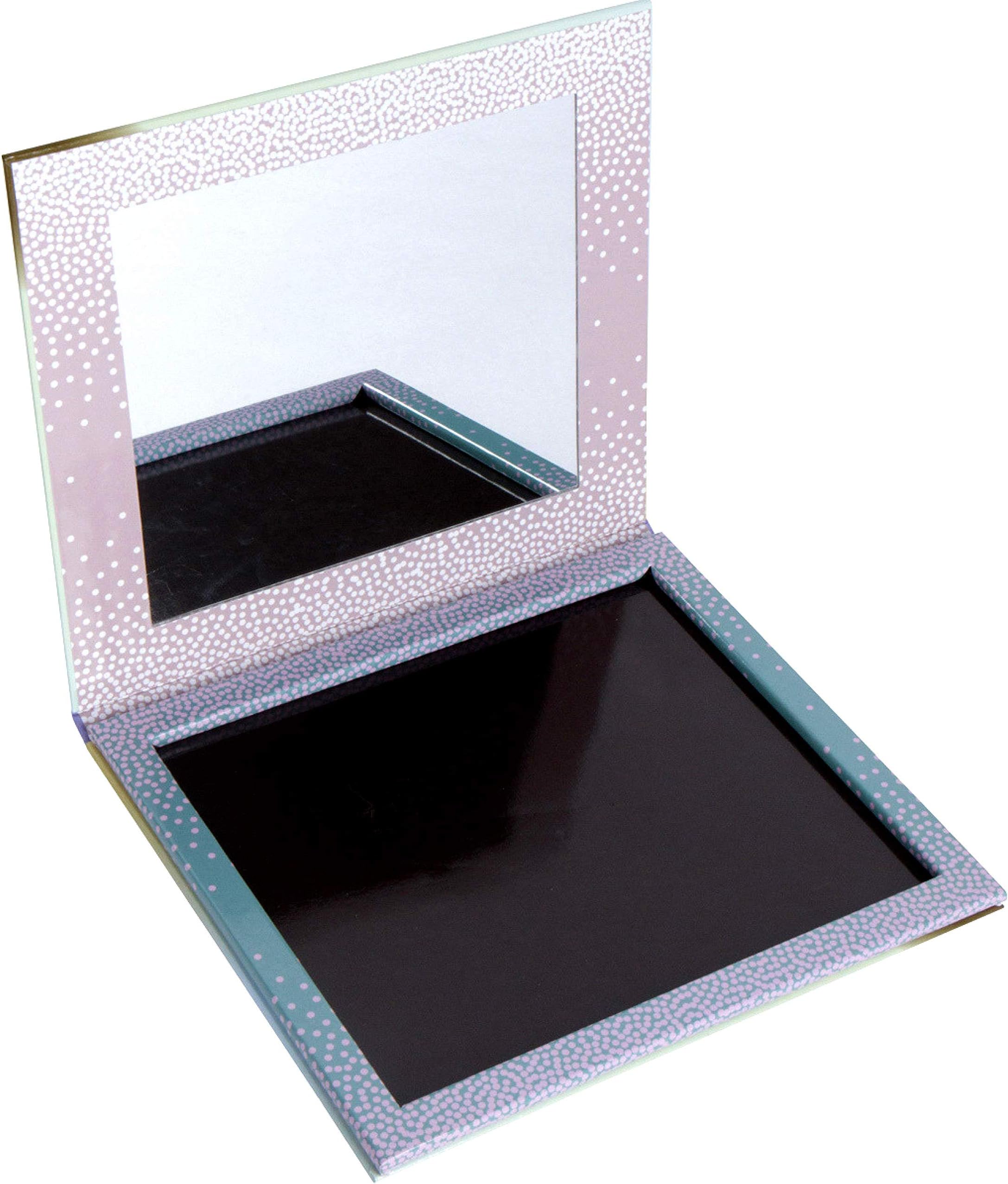 Empty Magnetic Multicolored Extra Large Palette with FREE Metal Stickers, stores 30 or more eyeshadow, blush, highlighters, and powders pans